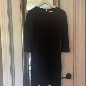 Trina Turk black dress with gold buttons